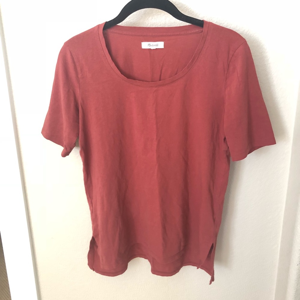 Madewell Simple Tee Brick Red